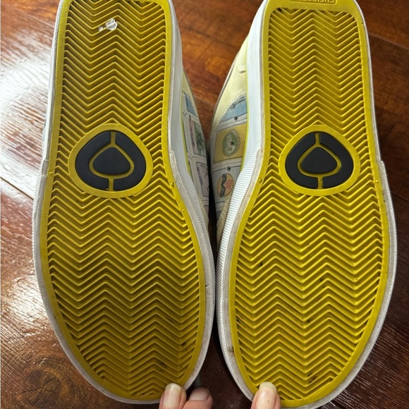 Cream Sneakers with Padded Collar and Rubber Outsole - Picture 4 of 4